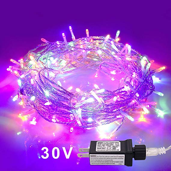 JMEXSUSS 200LED 82.1ft Indoor String Christmas Lights 30V 8 Modes Fairy String for Christmas Tree, Wedding Party, Bedroom, Indoor Wall Decoration (200LED, Multicolor)