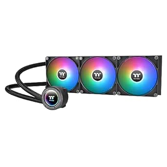 Thermaltake TH420 ARGB Sync V2 CPU Liquid Cooler/AlO Liquid Cooling/Fan 140mm*3/PWM 500~2000 RPM/Mirror Waterblock/MB ARGB Sync Control, CL-W376-PL14SW-A , Black