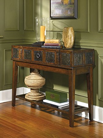 Ashley Furniture Signature Design - McKenna Sofa Table - Rectangular - Dark Brown