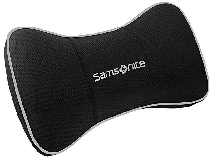 Samsonite Black SA5248 \ Travel Pillow for Car, SUV \ Helps Relieve Neck Pain & Improve Circulation \100% Pure Memory Foam \ Fits Most Vehicles