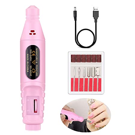 OUTERDO Electric Nail Drill, Acrylic Nail Tools, Professional Portable Electric Nail Drill File Kit, Pen Shape Finger Toe Nail Care,Nail Polishing Machine, Nail File Nail Tips Manicure Pedicure Machin