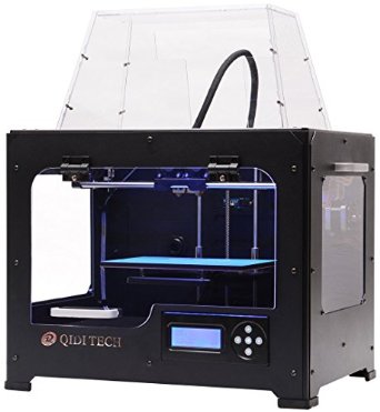 QIDI TECHNOLOGY 3DP-QDA16-01 Dual Extruder Desktop 3D Printer QIDI TECH I Fully Metal Frame Structure Acrylic Covers with2 Free Filaments Works with ABS and PLA