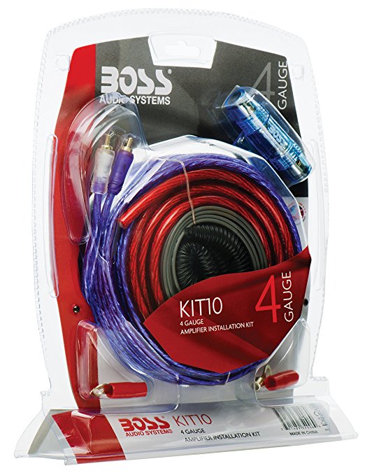 BOSS Audio KIT10 4 Gauge Amplifier Installation Wiring Kit