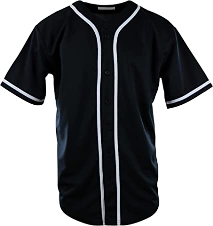 ChoiceApparel Mens Plain Solid Color Baseball Jersey