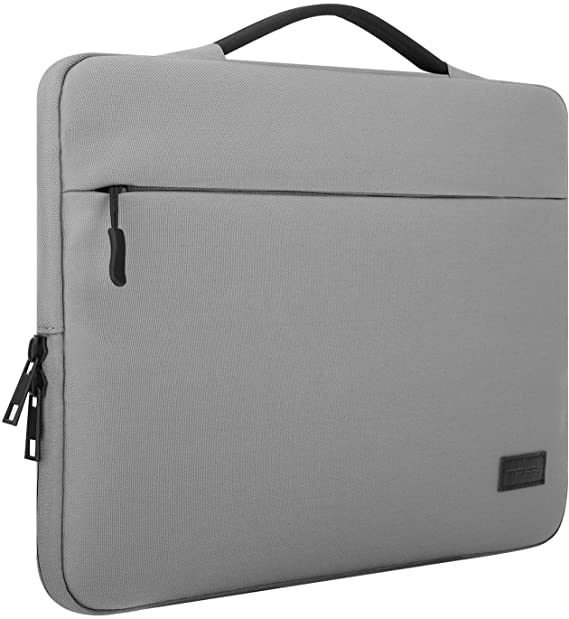 MoKo 15.6 Inch Laptop Sleeve Case Fits 2019 MacBook Pro 16 inch, MacBook Pro 15.4", Surface Book 15 inch, Ultrabook Notebook Carrying Bag for 15.6" Dell Lenovo HP Acer Chromebook, Gray