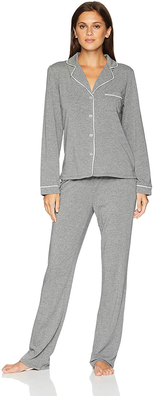 Amazon Brand - Mae Women's Sleepwear Notch Collar Pajama Set