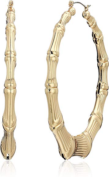 Guess Metal Hoops Women's Bamboo Hoop Earrings, Gold, One Size