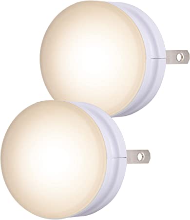 Lights by Night Warm White LED GLO Dot Night Light, 2 Pack, Always On, Compact, UL-Listed, Ideal for Hallway, Nursery, Bedroom, Bathroom, Kitchen, 42581, 2
