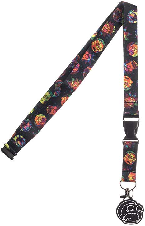 Rick and Morty Psychedelic Expressions Breakaway Lanyard with Charm