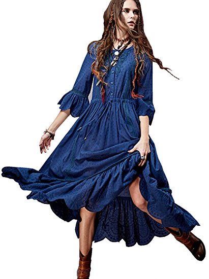 Women Summer Casual Bohemian Long Dress