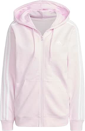 adidas Essentials 3-Stripes French Terry Regular Full-Zip Hoodie Top con Capucha Mujer