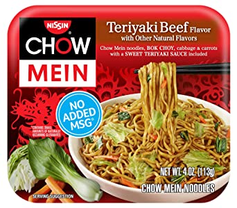 Nissin Chow Mein, Teriyaki Beef, 4 Ounce, 8 Count