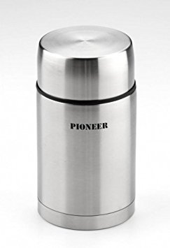 0.7 litre Stainless Steel Pioneer Food Flask : Unbreakable : Keeps food & drink warm for 8 hrs