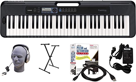 Casio CT-S300 61-Key Premium Keyboard Package with Headphones, Stand, Power Supply, 6-Foot USB Cable and eMedia Instructional Software (CAS CTS300 EPA)