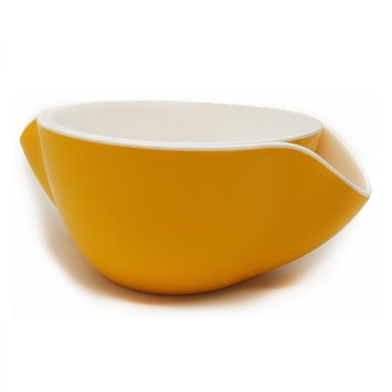 Wowly Pistachio Bowl - Double Dish Nut Bowl with Pistachios Shell Storage - Yellow