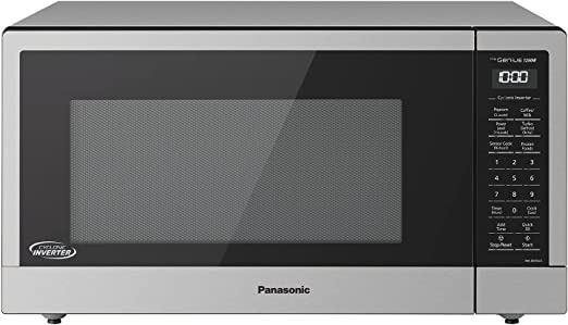 Panasonic NN-SN76LS 1.6 cu.ft Cyclonic Inverter Countertop Microwave Oven 1250Watt Power with Genius Sensor Cooking, Stainless Steel