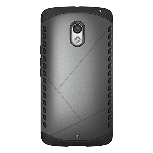 Moto X Play Case, Cruzerlite Spartan Dual Protection Cases Compatible with Motorola Moto X Play 2015 (3rd Generation) - Metal