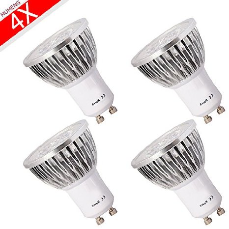 MUMENG 4pcs 4W 450lm GU10 LED Bulbs 50W Halogen Bulbs Equivalent, 60¡ã Beam Angle, Warm White, 3000K, Recessed Lighting, Track Lighting, Spotlight, LED Light Bulbs