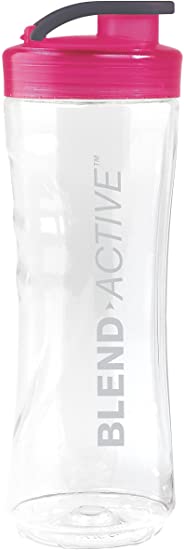 Breville VBL164 Blend Active Bottle, 0.6 L, Clear Smoothie Bottle, Pink Lid