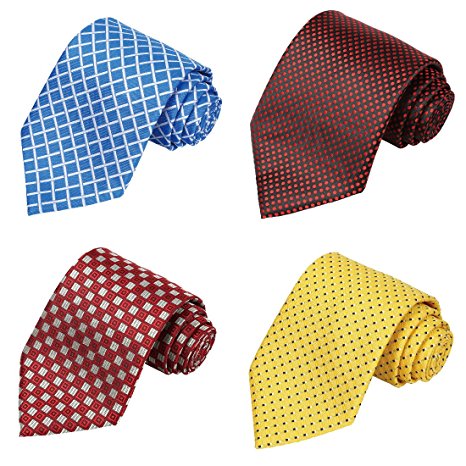 KissTies Set of 4 Ties 63'' XL Extra long Necktie Tall Tie   1 Magnetic Boxes