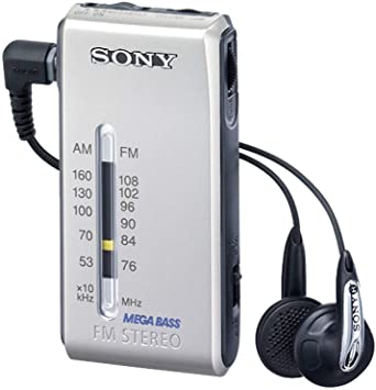 Sony SRF-S84 FM/AM Super Compact Radio Walkman with Sony MDR Fontopia Ear-Bud (Silver)