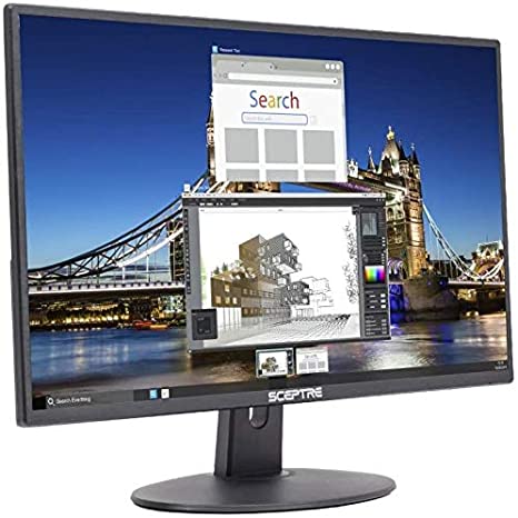 Sceptre 20" 1600x900 75Hz Ultra Thin LED Monitor 2X HDMI VGA Built-in Speakers, Machine Black Wide Viewing Angle 170° (Horizontal) / 160° (Vertical) New