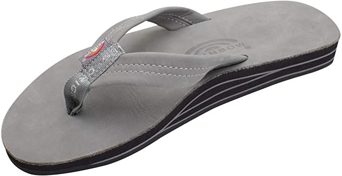 Rainbow Sandals Men's Premier Leather Double Layer with Arch Wide Strap