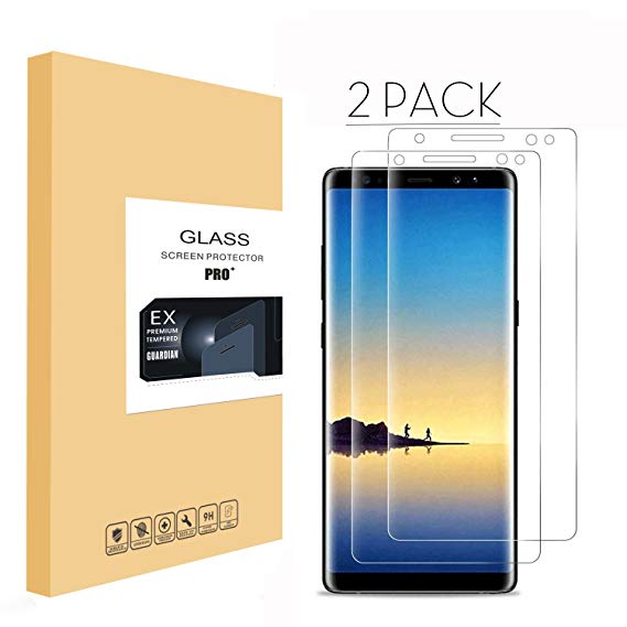 Galaxy Note 8 Screen Protector[2-Pack], GeekerChip HD Clear Screen Protector,Bubble Free,Anti-Scratch,Ultra Clear,HD PET Film For Galaxy Note 8