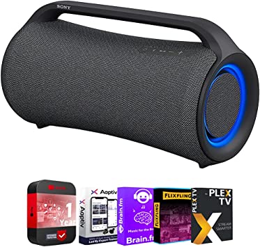 Sony SRSXG500 X-Series Portable Bluetooth Wireless Speaker Bundle with Tech Smart USA Audio Entertainment Essentials Bundle   1 YR CPS Enhanced Protection Pack