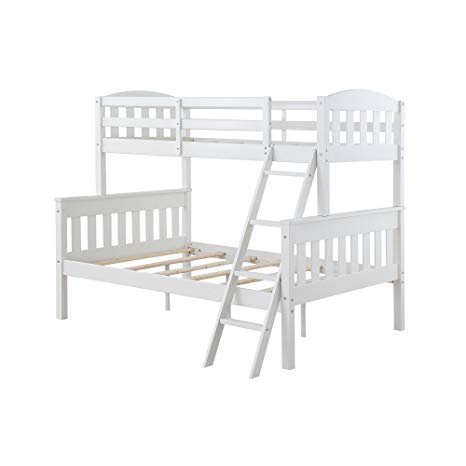 Dorel Living Airlie Twin over Full Bunk Bed, White