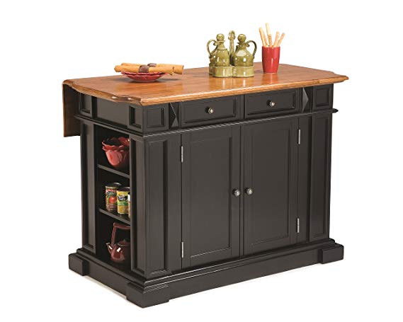 Home Styles 5003-94 Kitchen Island, Black and Distressed Oak Finish