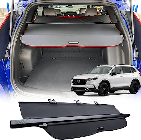 Volcaner Cargo Cover for Honda CRV 2023 Accessories,【Extra Cover Style】 for 2023 Honda CR-V Retractable Trunk Cover Canvas Security Shade Shield with Extra Cargo Cover for Honda CRV Accessories