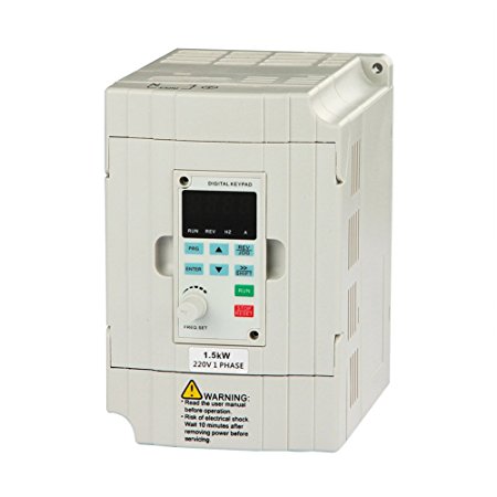 LAPOND VFD Drive VFD Inverter Professional Variable Frequency Drive 1.5KW 2HP 220V 7A for Spindle Motor Speed Control(VFD-1.5KW)
