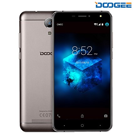 SIM Free Mobile Phones, DOOGEE X7 Android 6.0 Dual SIM Phone - 6.0 inch HD IPS Screen - MTK6580 Quad Core/16GB ROM - 5.0MP   8.0MP Camera - Unlocked 3G Smartphone with 5V 2A Fast Charging, GPS Xender (Gold)