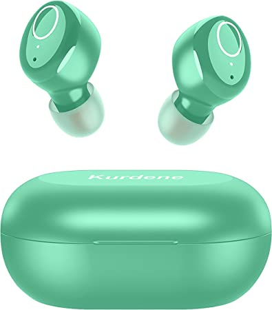 Bluetooth 5.2 Wireless Earbuds,Kurdene S8 Deep Bass Sound 38H Playtime IPX8 Waterproof Earphones Call Clear with Microphone in-Ear Stereo Headphones Comfortable for iPhone, Android