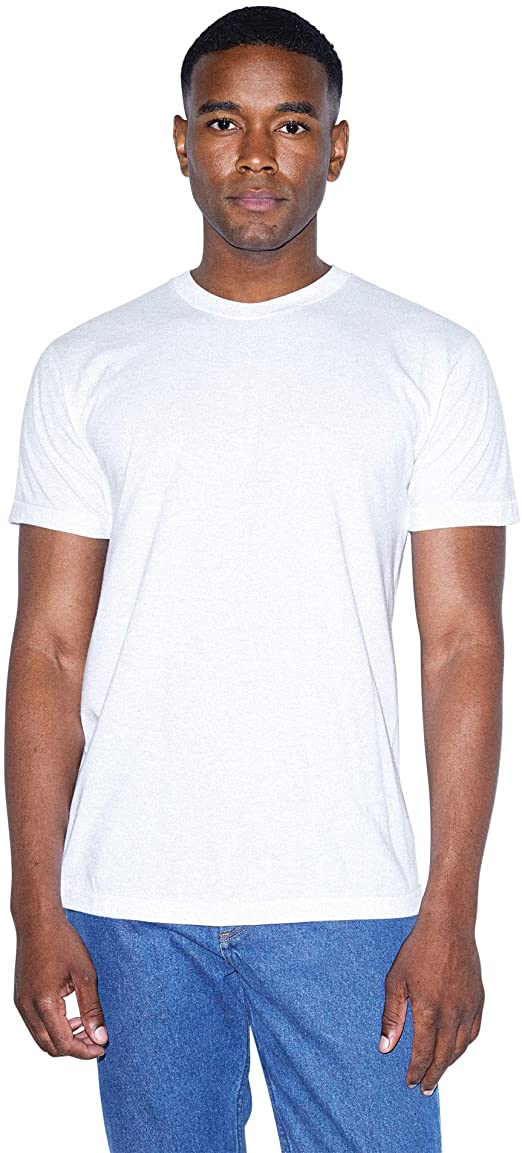 American Apparel Mens 50/50 Crewneck Short Sleeve T-Shirt - USA Collection