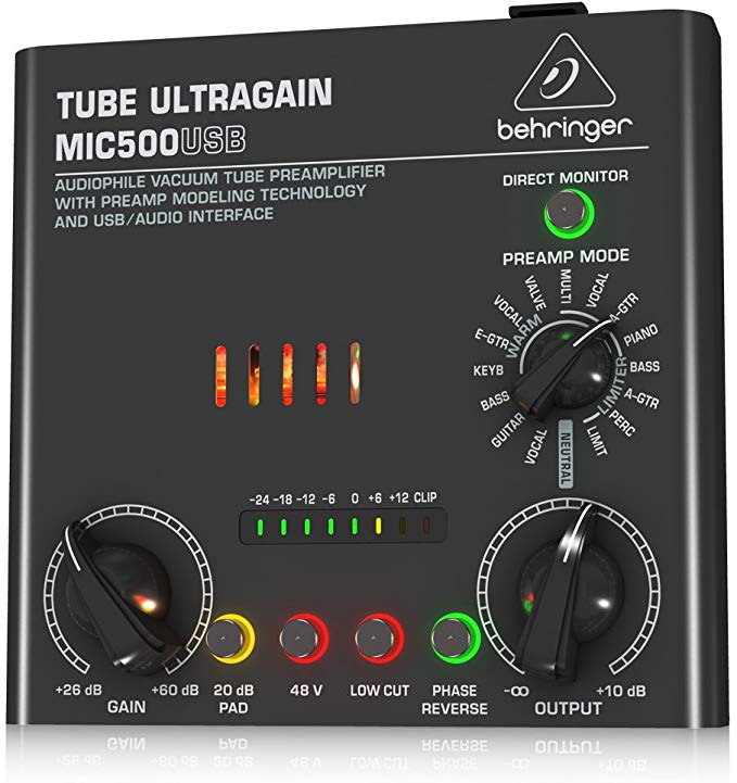 BEHRINGER TUBE ULTRAGAIN MIC500USB