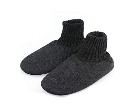 Men Knitted Non-Slip Slippers Warm Cotton Socks Indoor Slippers