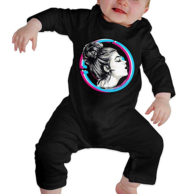 Revolt Punk Rock Girl Baby Onesie Organic Long-Sleeve Bodysuit