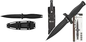 Kershaw Secret Agent (4007); Concealable Boot Knife with Strong Single Edge 4.4 Inch 8Cr13MoV Steel Blade; Arrives with Dual Carry Molded Sheath and Stealthy Non-Reflective Black Oxide Finish, 3 OZ