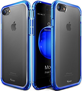 iPhone 8 Case, Matte iPhone 7 Case Non-Slip Shock-Absorption Bumper and Anti-Scratch Ultra Thin Slim Case for Apple iPhone 7 (2016) & iPhone 8 (2017) - Matte Blue