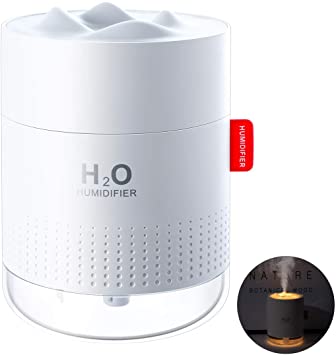 Expower Humidifiers 500ml Cool Mist Humidifier Air Humidifier Whisper Quiet Humidifiers with Night Light, Waterless Auto-Off, Up to 10-16 Hours Continuous Use, for Home Yoga, Office, Baby Bedroom