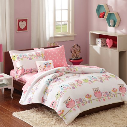 Mizone MZK10-085 Kids Wise Wendy Complete Bed and Sheet Set, Twin, Pink