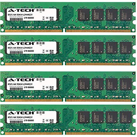 4GB KIT (4 x 1GB) for Dell Inspiron Desktop Series 518 519 530 530a/c 530DT 530s 531 531s. DIMM DDR2 Non-ECC PC2-6400 800MHz RAM Memory. Genuine A-Tech Brand.