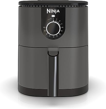 Ninja AF080 Mini Air Fryer, 2 Quarts Capacity, Compact, Nonstick, with Quick Set Timer, Grey