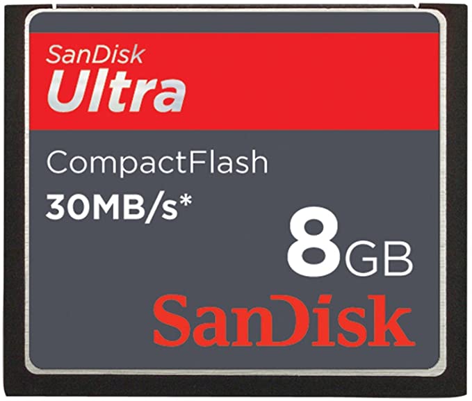 SanDisk 8GB ULTRA Compact Flash Card, 8GB, Up To 30 MB/s, 200X Read/Write for Cameras Nikon Canon Kodak