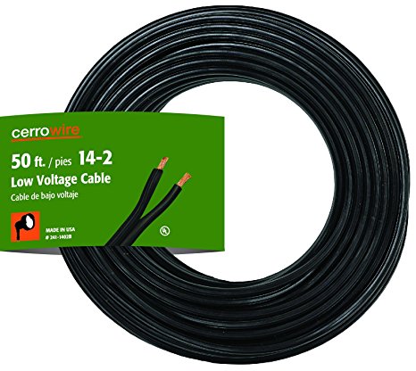 Cerrowire 241-1402B 50-Feet 14/2 Low Voltage Underground Landscape Lighting Cable