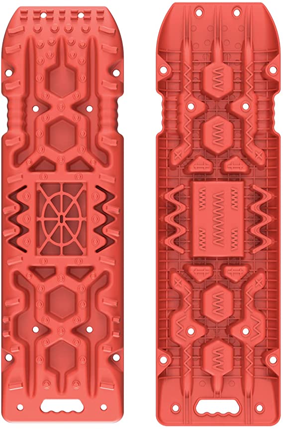 ORCISH Traction Tracks Mat with Jack Lift Base,2 Pcs Traction Boards Recovery Tool for Off-Road 4X4 Mud, Sand, Snow Track Tire Ladder (Set of 2)