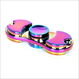 AMILIFE EDC Fidget Spinner High Speed Stainless Steel Bearing ADHD Focus Anxiety Relief Toys (& & & & & & & &0&(American Spinner), #A Rainbow)