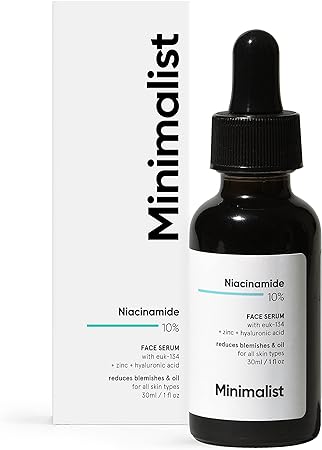 Minimalist 10% Niacinamide Face Serum For Acne Marks, Blemishes and Oil Balancing With Zinc Skin Clarifying Anti Acne Serum For Oily and Acne Prone Skin 30Ml 1 Fl Oz (Pack Of 1)